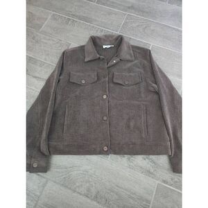 Women's For the Republic Brown Corduroy Trucker Jacket‎ Brown Size Medium